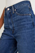 Raw Hem High Waist Straight Leg Loose Jeans